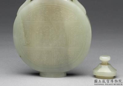 图片[3]-Jade flask with coiling chi-dragon pattern, Qing dynasty (1644-1911)-China Archive